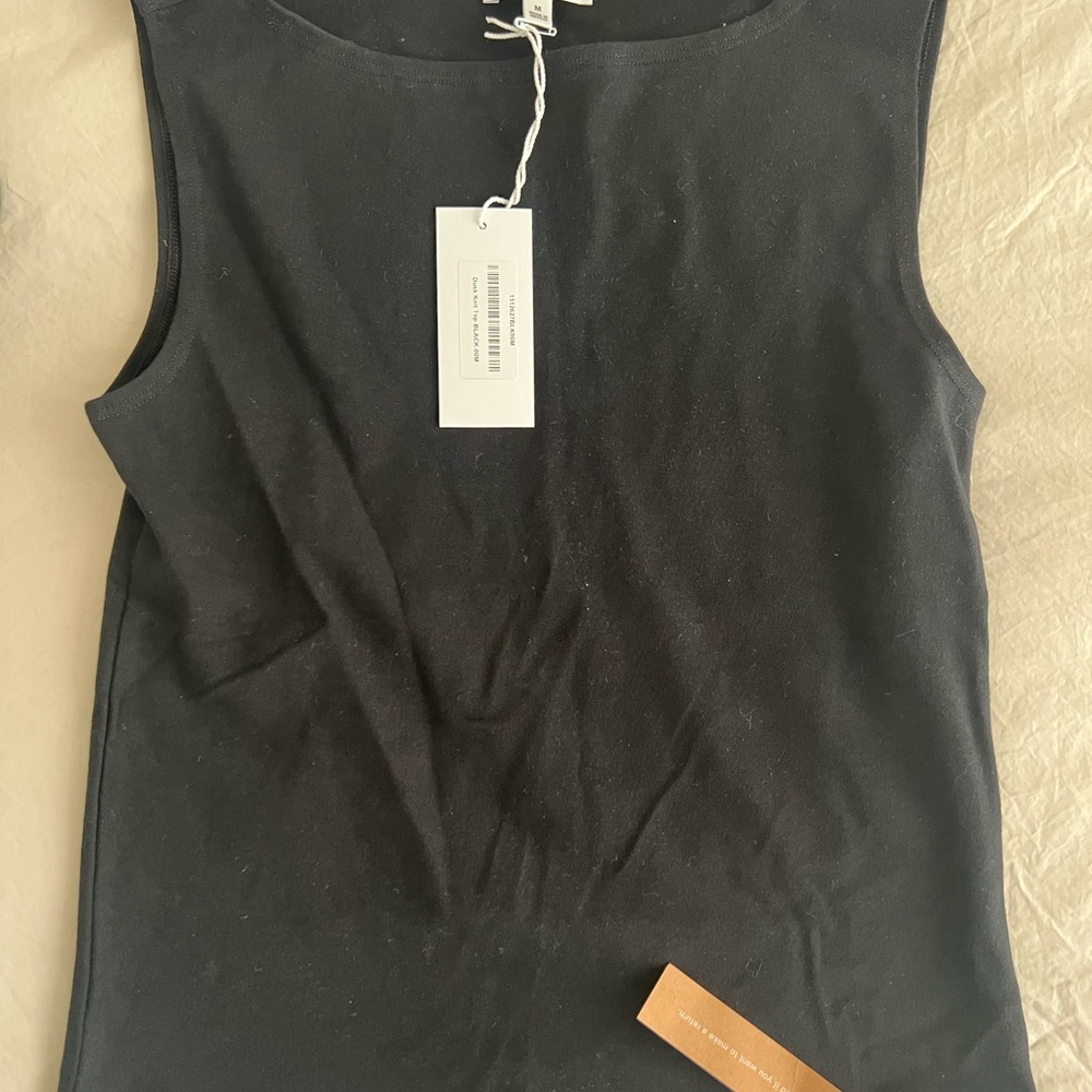 Reformation Black Fitted Tank Top